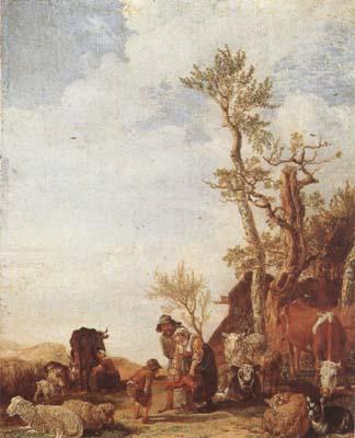 POTTER, Paulus Peasant Family with Animals (mk08) oil painting image
